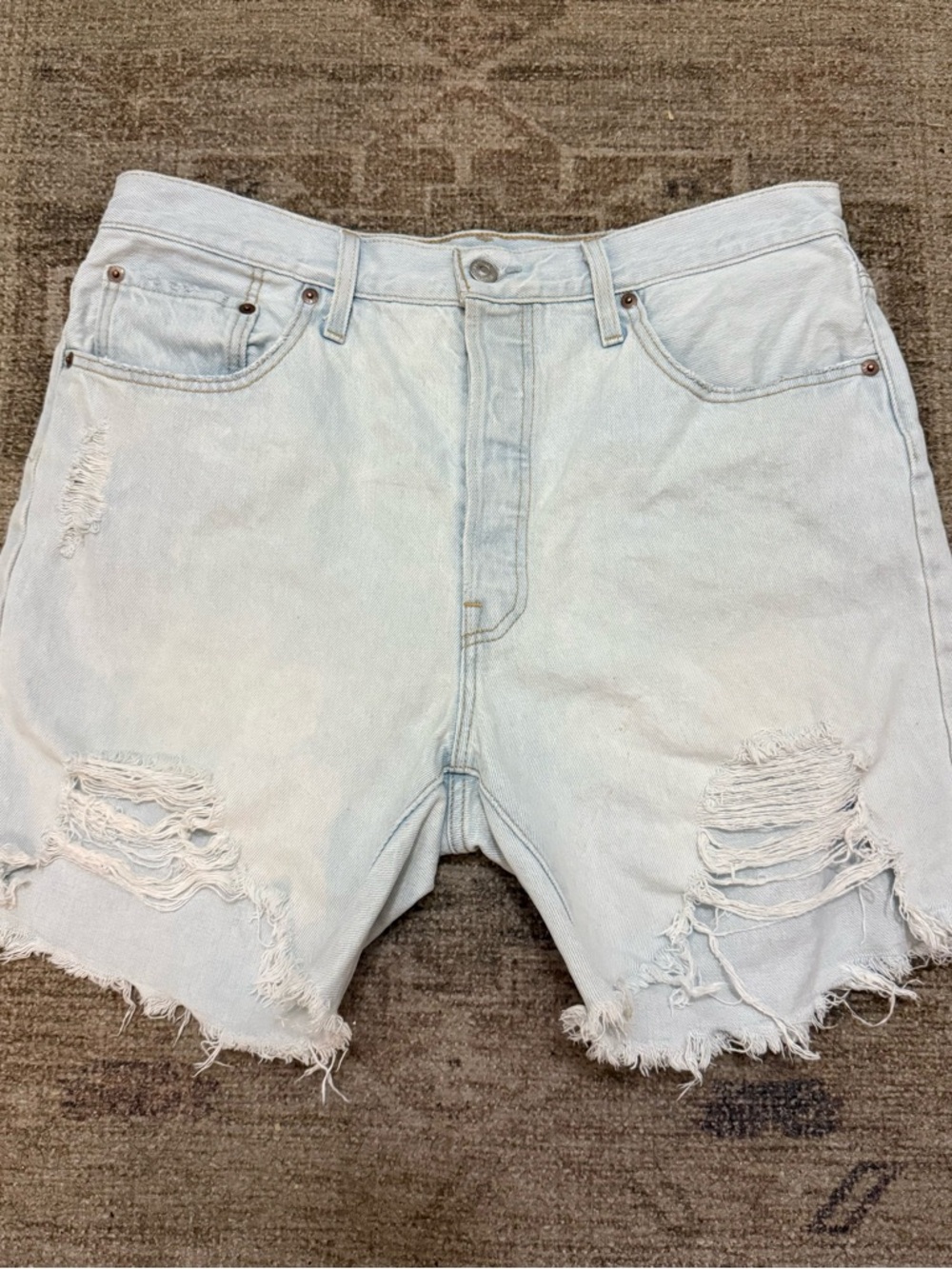 Signature by Levi Strauss Light Wash Distressed Jean Shorts
